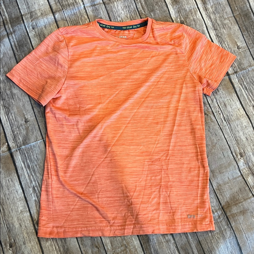 Tek Gear Boys Size M (10/12) Orange Short Sleeve Shirt